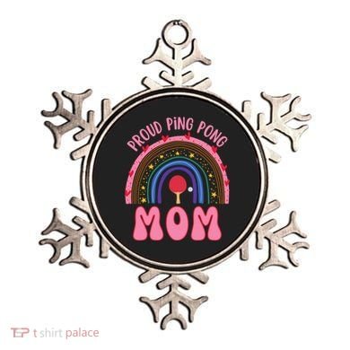 Funny Ping Pong Table Tennis Proud Ping Pong Mom Rainbow Gift Ornament