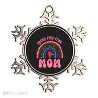 Funny Ping Pong Table Tennis Proud Ping Pong Mom Rainbow Gift Ornament thumb 0
