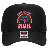 Funny Ping Pong Table Tennis Proud Ping Pong Mom Rainbow Gift Hat thumb 0