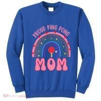 Funny Ping Pong Table Tennis Proud Ping Pong Mom Rainbow Gift Sweatshirt thumb 0