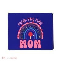 Funny Ping Pong Table Tennis Proud Ping Pong Mom Rainbow Gift Mousepad thumb 0