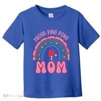 Funny Ping Pong Table Tennis Proud Ping Pong Mom Rainbow Gift Toddler T-Shirt thumb 0