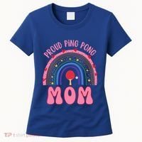 Funny Ping Pong Table Tennis Proud Ping Pong Mom Rainbow Gift Women's T-Shirt thumb 0