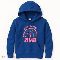 Funny Ping Pong Table Tennis Proud Ping Pong Mom Rainbow Gift Kids Hoodie thumb 0