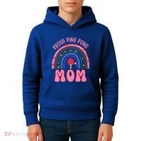 Funny Ping Pong Table Tennis Proud Ping Pong Mom Rainbow Gift Kids Hoodie thumb 4