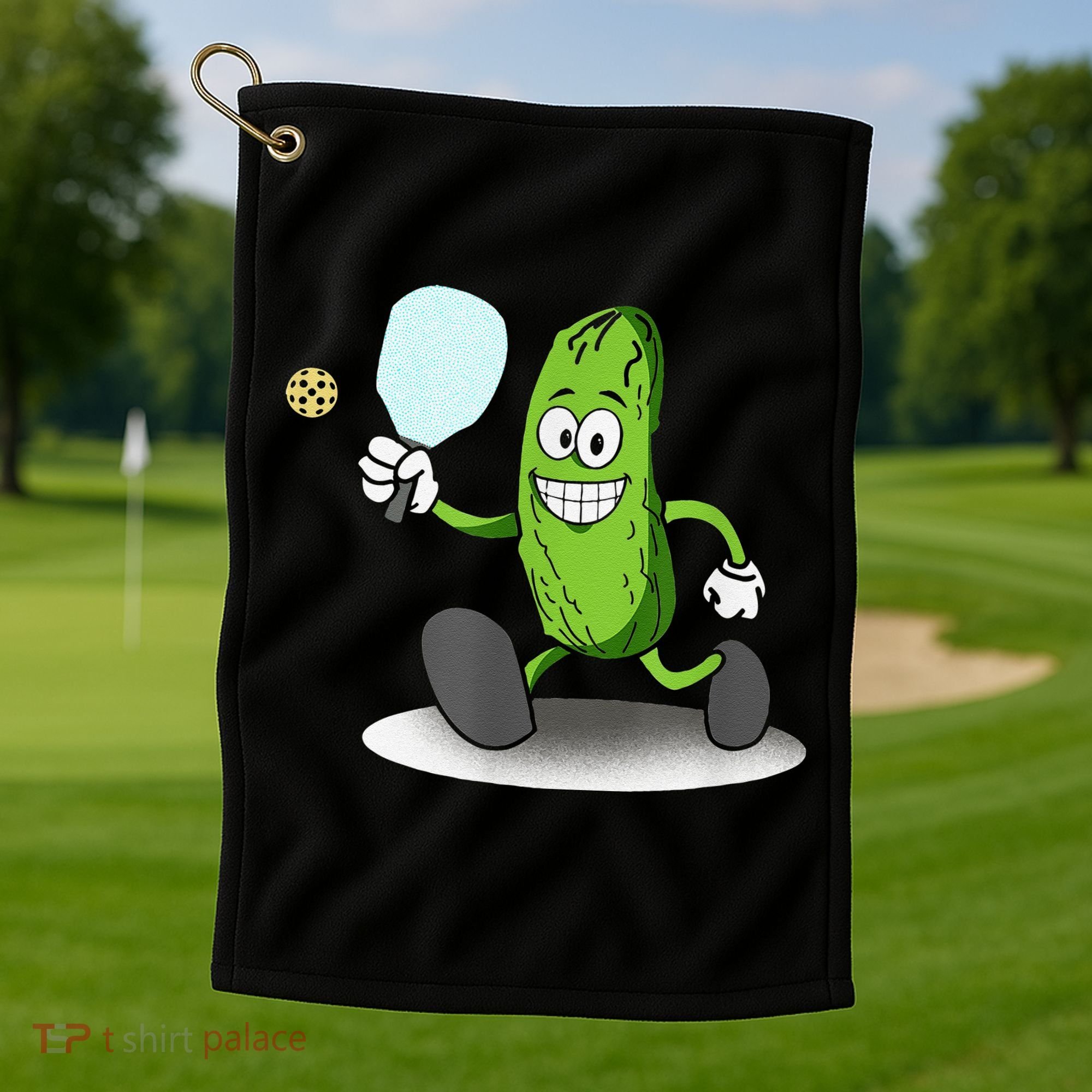Funny Pickleball Paddle Pickleball Player Dink Retro Golf Towel