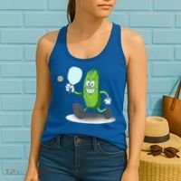Funny Pickleball Paddle Pickleball Player Dink Retro Women's Tank Top thumb 2