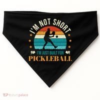 Funny Pickleball player with pickleball paddles love playing USA-Made Doggie Bandana thumb 0