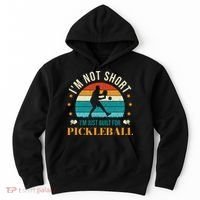 Funny Pickleball player with pickleball paddles love playing Hoodie thumb 0