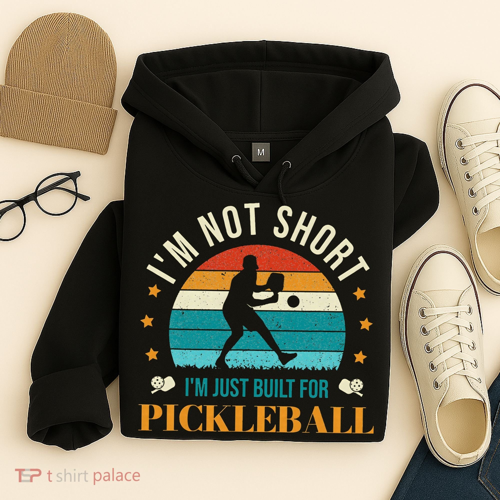 Funny Pickleball player with pickleball paddles love playing Hoodie