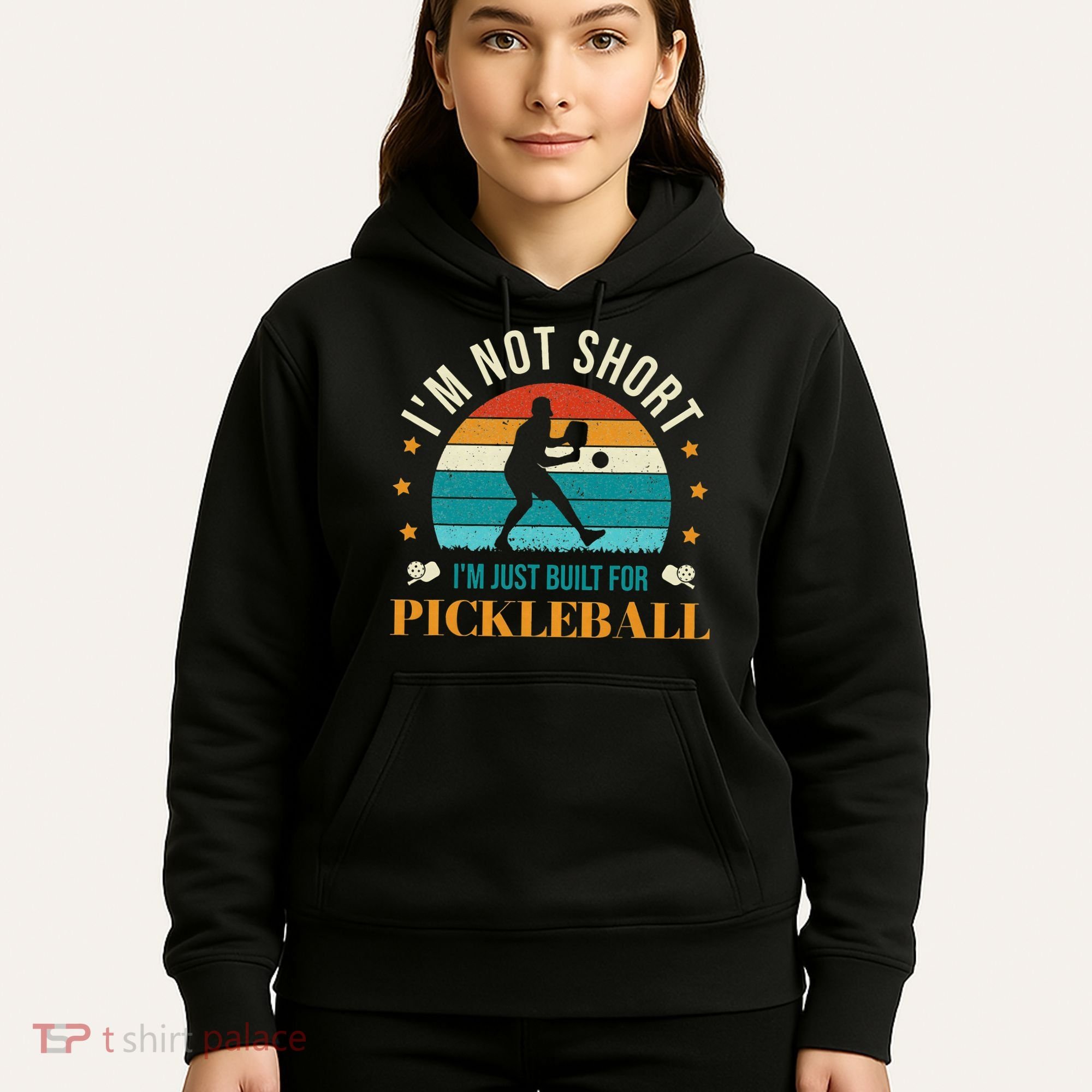 Funny Pickleball player with pickleball paddles love playing Hoodie