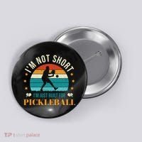 Funny Pickleball player with pickleball paddles love playing Button thumb 0