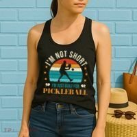 Funny Pickleball player with pickleball paddles love playing Women's Tank Top thumb 2