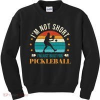 Funny Pickleball player with pickleball paddles love playing Kids Sweatshirt thumb 0