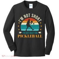 Funny Pickleball player with pickleball paddles love playing Kids Long Sleeve Shirt thumb 0
