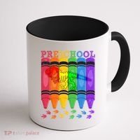 Funny Prehistoric Preschool Dinosaur Crayons Coffee Mug thumb 1
