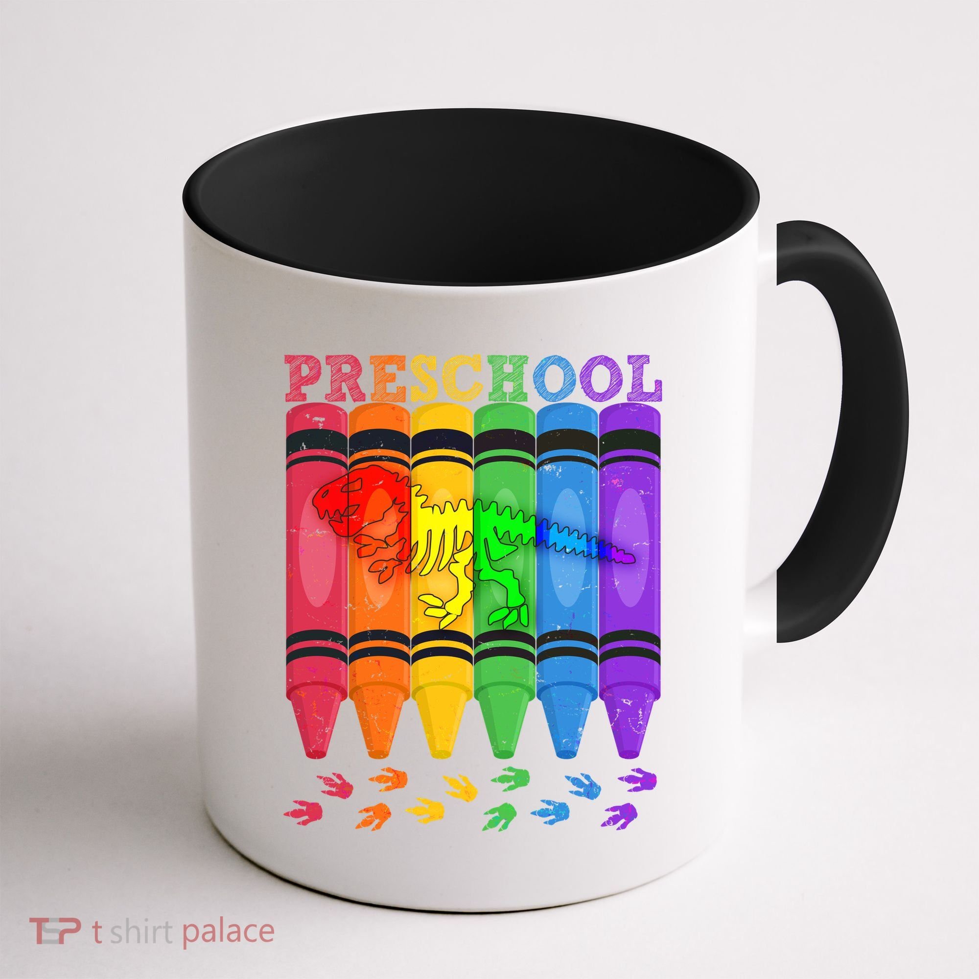 Funny Prehistoric Preschool Dinosaur Crayons Coffee Mug