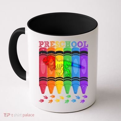 Funny Prehistoric Preschool Dinosaur Crayons Coffee Mug