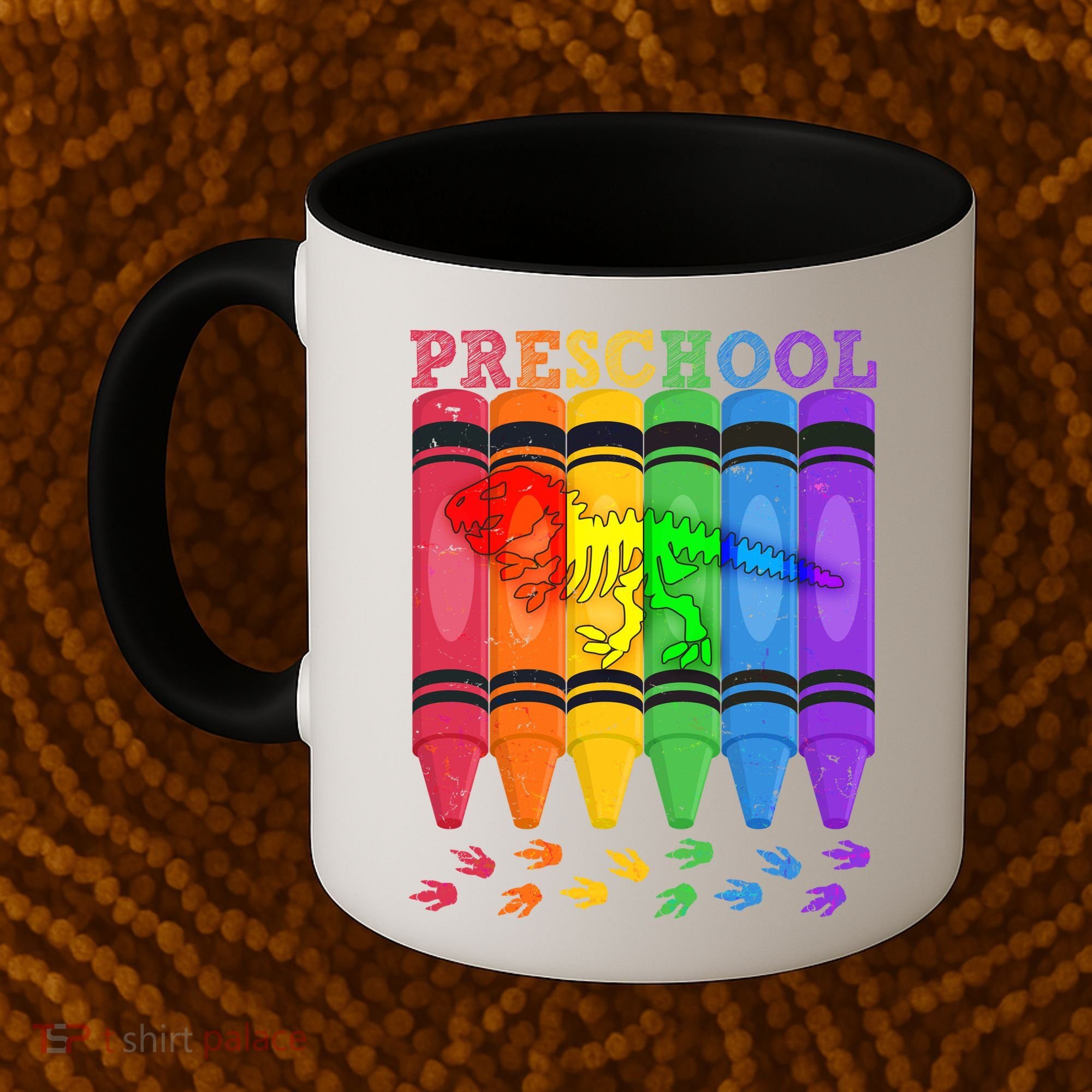 Funny Prehistoric Preschool Dinosaur Crayons Coffee Mug