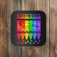 Funny Prehistoric Preschool Dinosaur Crayons Coaster thumb 0