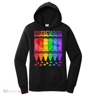 Funny Prehistoric Preschool Dinosaur Crayons Women's Hoodie