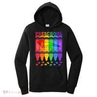Funny Prehistoric Preschool Dinosaur Crayons Women's Hoodie thumb 0