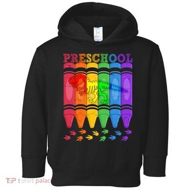Funny Prehistoric Preschool Dinosaur Crayons Toddler Hoodie