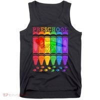 Funny Prehistoric Preschool Dinosaur Crayons Tank Top thumb 0