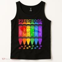 Funny Prehistoric Preschool Dinosaur Crayons Tank Top thumb 2