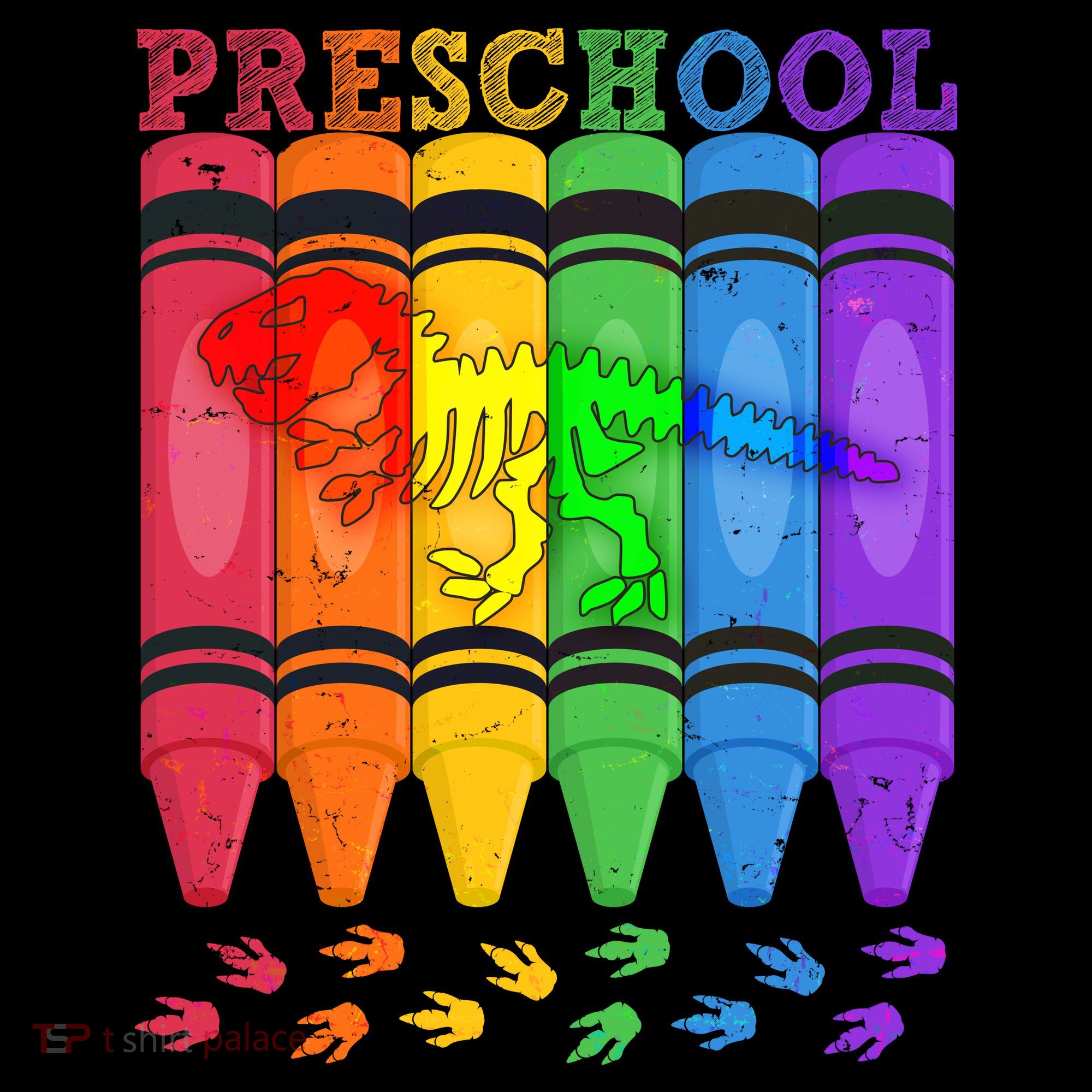 Funny Prehistoric Preschool Dinosaur Crayons Tank Top
