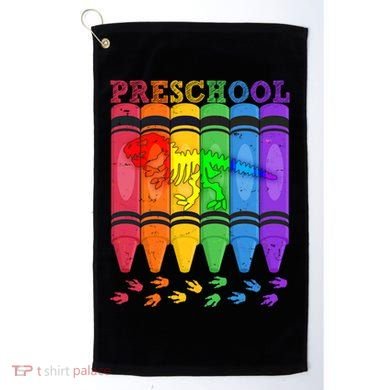 Funny Prehistoric Preschool Dinosaur Crayons Golf Towel