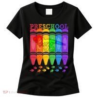 Funny Prehistoric Preschool Dinosaur Crayons Women's T-Shirt thumb 0