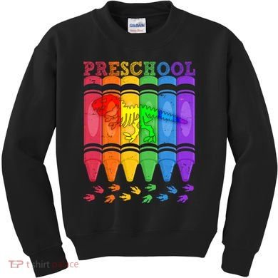 Funny Prehistoric Preschool Dinosaur Crayons Kids Sweatshirt