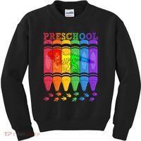Funny Prehistoric Preschool Dinosaur Crayons Kids Sweatshirt thumb 0