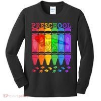 Funny Prehistoric Preschool Dinosaur Crayons Kids Long Sleeve Shirt thumb 0