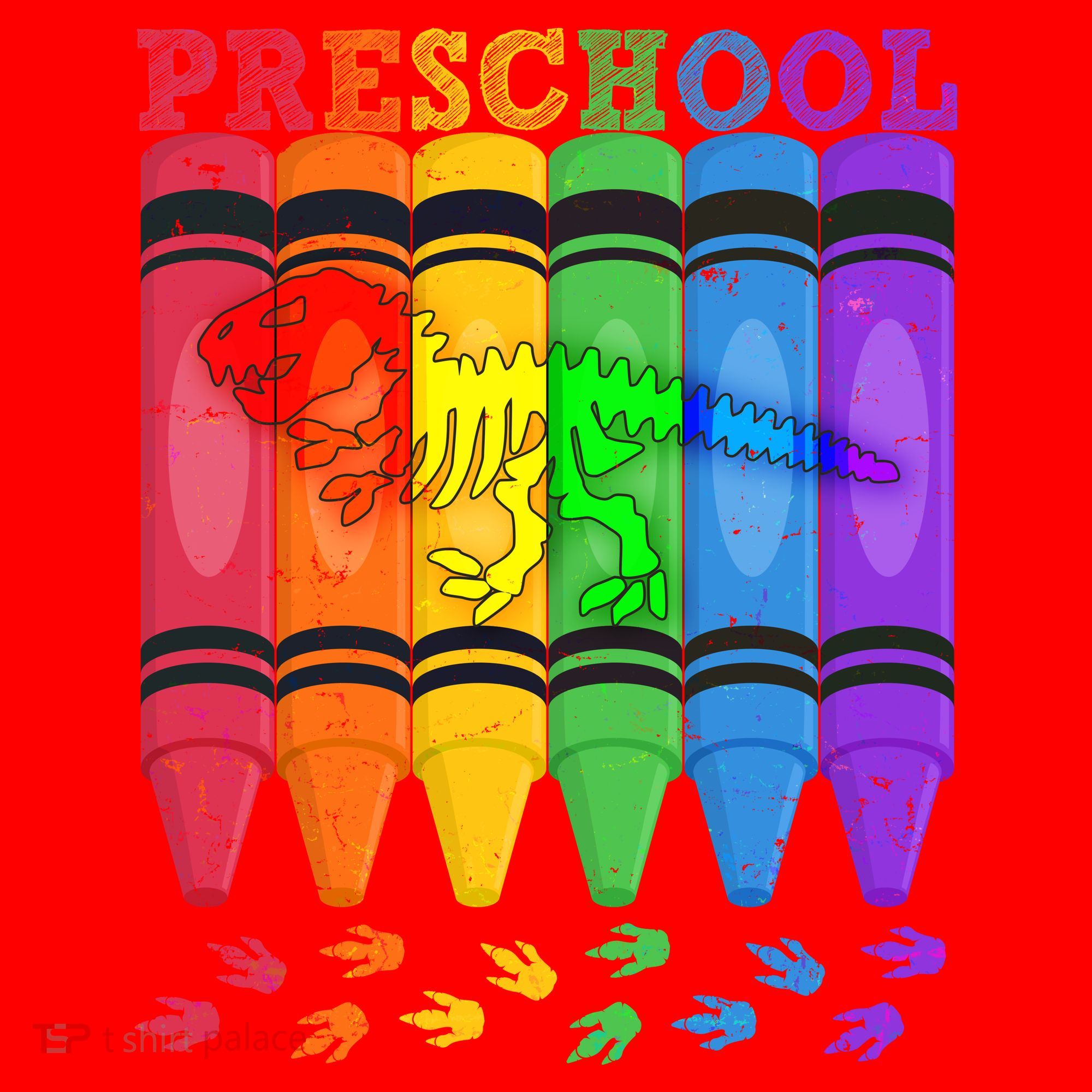 Funny Prehistoric Preschool Dinosaur Crayons Santa Hat