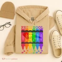 Funny Prehistoric Preschool Dinosaur Crayons Hoodie thumb 4