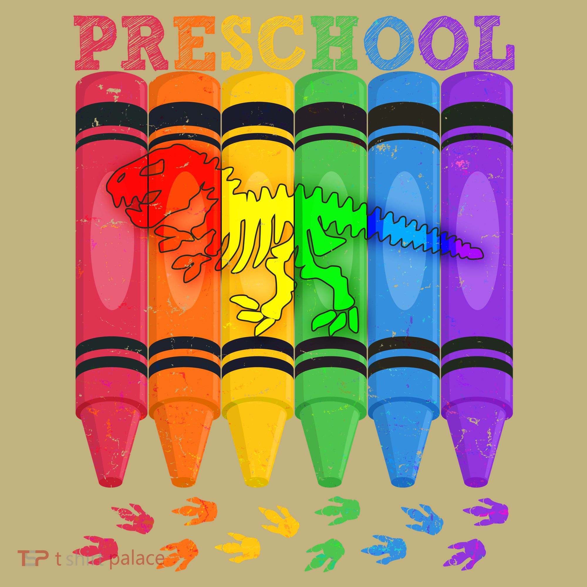 Funny Prehistoric Preschool Dinosaur Crayons Hoodie