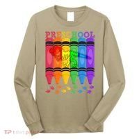 Funny Prehistoric Preschool Dinosaur Crayons Long Sleeve Shirt thumb 0