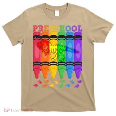 Funny Prehistoric Preschool Dinosaur Crayons T-Shirt