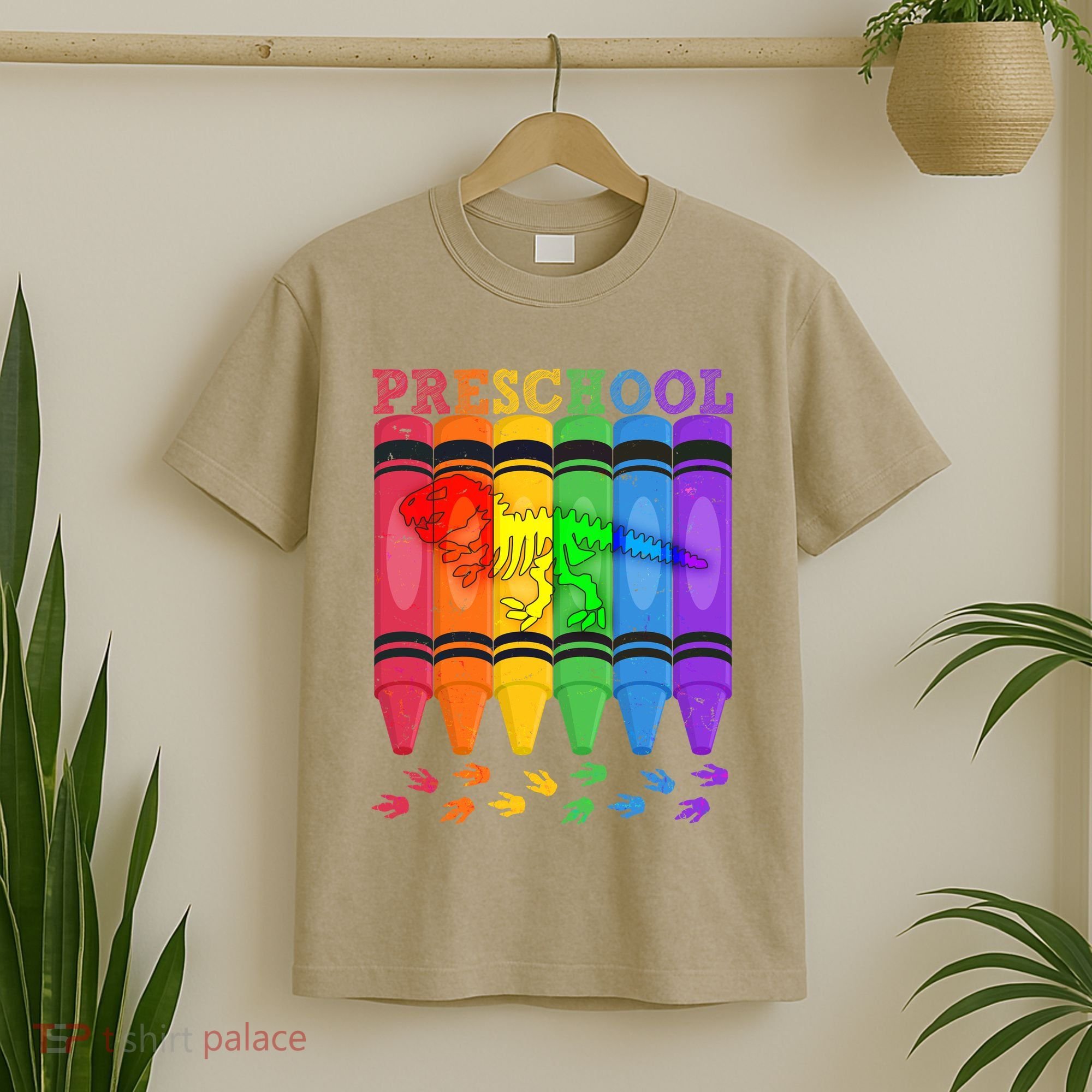 Funny Prehistoric Preschool Dinosaur Crayons T-Shirt