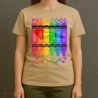 Funny Prehistoric Preschool Dinosaur Crayons T-Shirt thumb 4