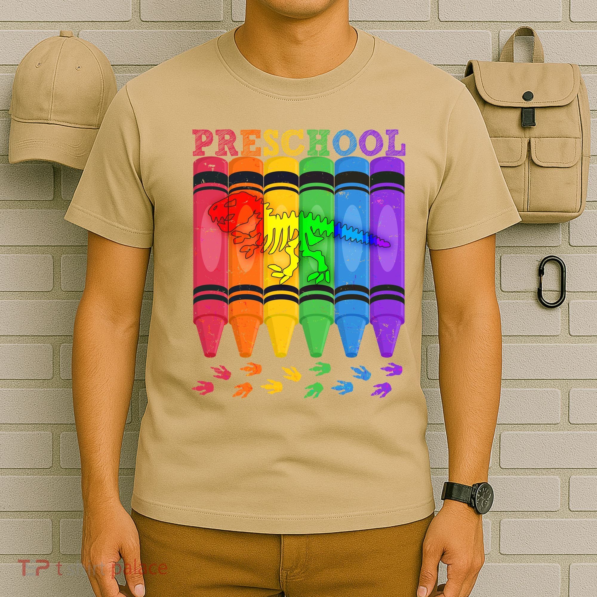 Funny Prehistoric Preschool Dinosaur Crayons T-Shirt