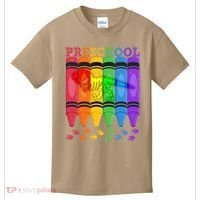 Funny Prehistoric Preschool Dinosaur Crayons Kids T-Shirt thumb 0