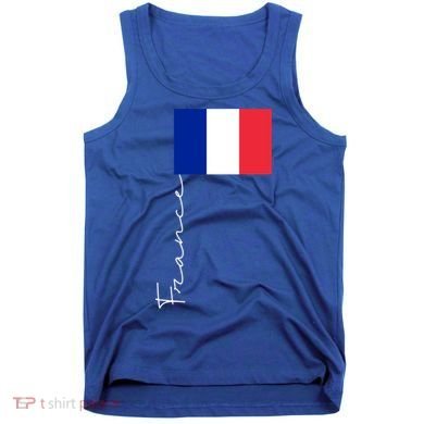 France Patriotic Pole Signature Flag Gift Tank Top