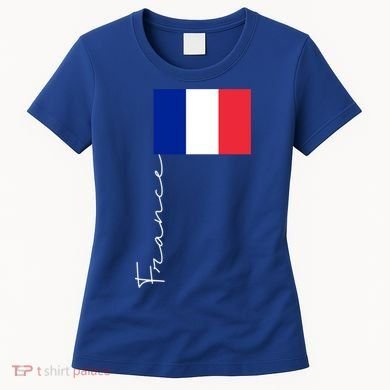 France Patriotic Pole Signature Flag Gift Women's T-Shirt