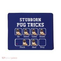 Funny Pug Puggle Dog Pups Stubborn Pug Tricks Mousepad thumb 0