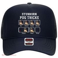 Funny Pug Puggle Dog Pups Stubborn Pug Tricks Hat thumb 0