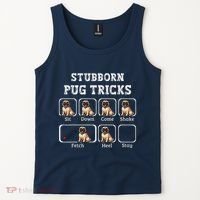 Funny Pug Puggle Dog Pups Stubborn Pug Tricks Tank Top thumb 2