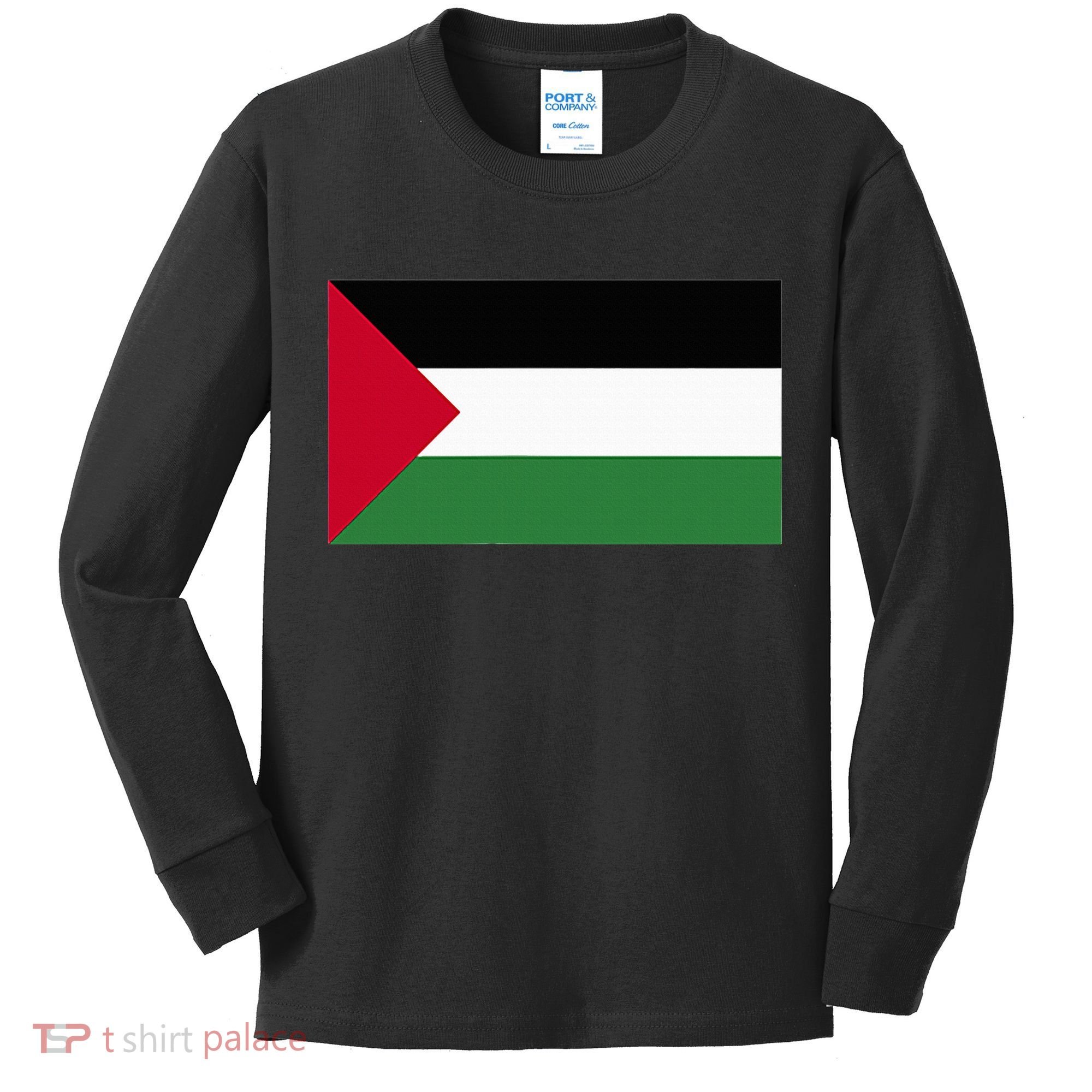 Free Palestine Palestine Flag Kids Long Sleeve Shirt